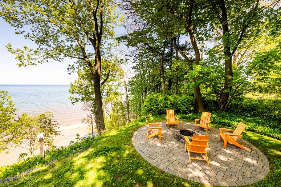 Harbert Hideaway Vacation Rental | Luxury Home with Private Pool Hot Tub and Walk to Lake Michigan Beach - Lake Michigan real estate