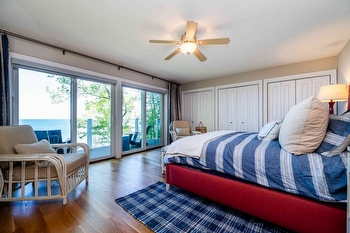 Harbert Hideaway Vacation Rental | Luxury Home with Private Pool Hot Tub and Walk to Lake Michigan Beach thumbnail