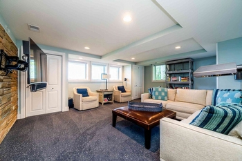 Harbert Hideaway Vacation Rental | Luxury Home with Private Pool Hot Tub and Walk to Lake Michigan Beach thumbnail