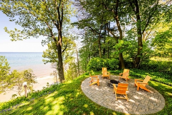 Harbert Hideaway Vacation Rental | Luxury Home with Private Pool Hot Tub and Walk to Lake Michigan Beach thumbnail