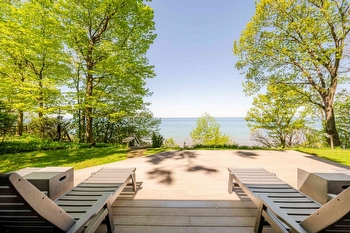 Harbert Hideaway Vacation Rental | Luxury Home with Private Pool Hot Tub and Walk to Lake Michigan Beach thumbnail